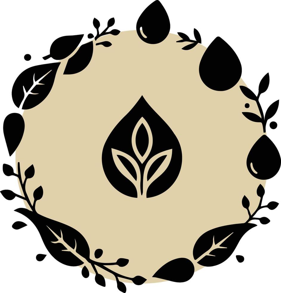 Organic plant logo vector
