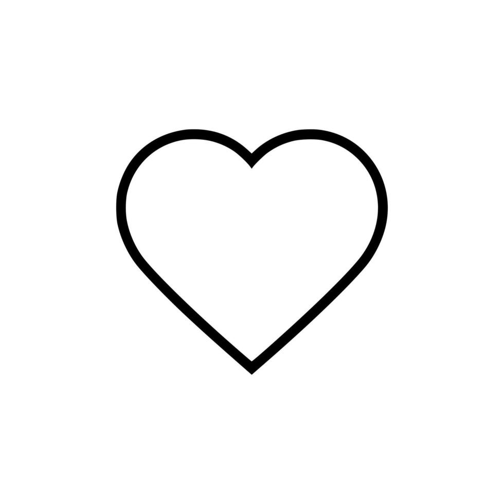 Heart icon. Black Heart icon on white background. illustration vector