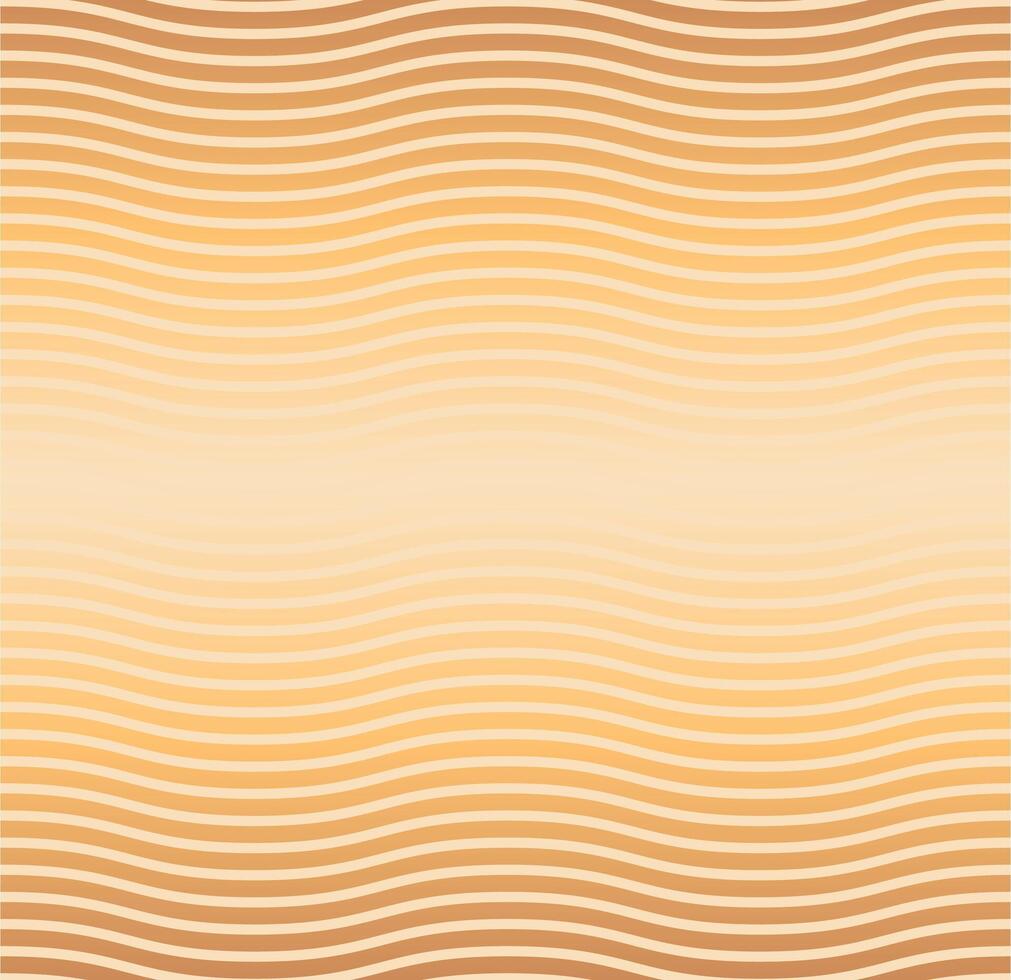 An abstract background featuring a simple wavy stripe pattern seamlessly blending into a gradient backdrop. The color theme includes shades of yellow, cream, and brown. vector