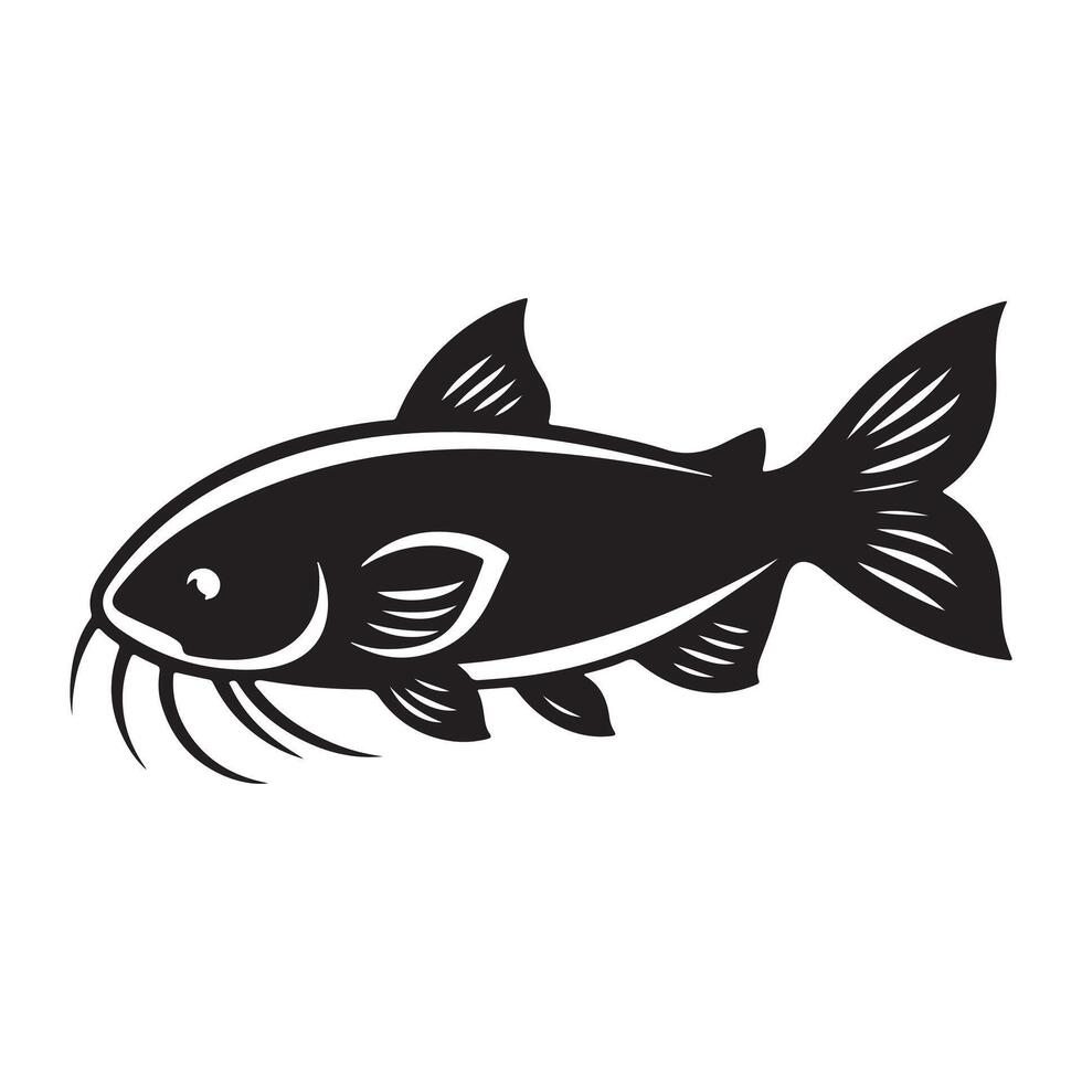 Modern Catfish Drawing Logo Creative Design Inspiration vector