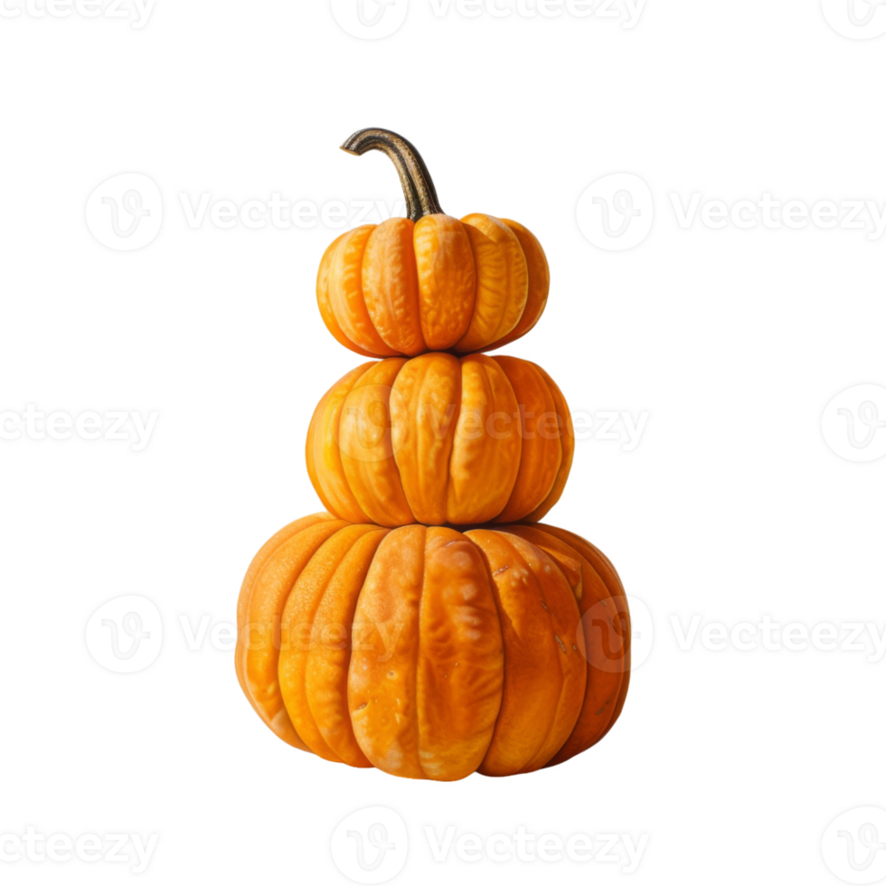 Three Pumpkins Stacked on Top of Each Other png
