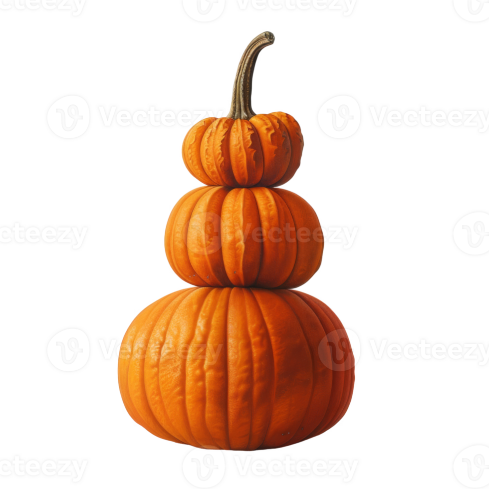 Three Pumpkins Stacked In A Pyramid png