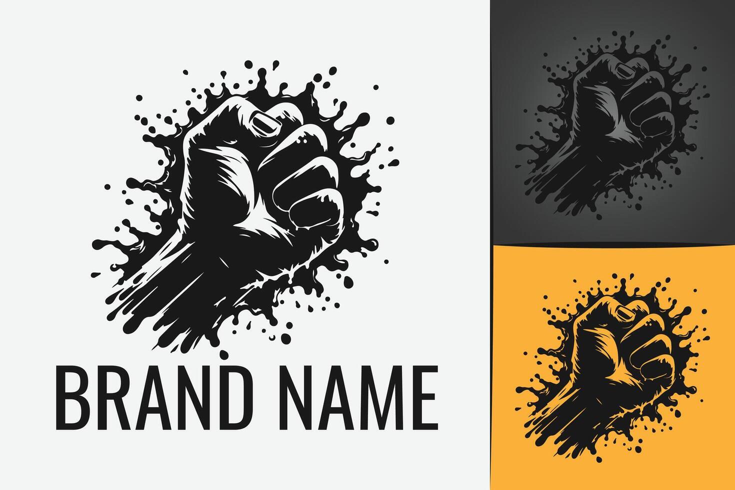 Hand Splash Blob. Splashes by arm logo waterdrop. Liquid splash logotype. Water drop logo hand vector