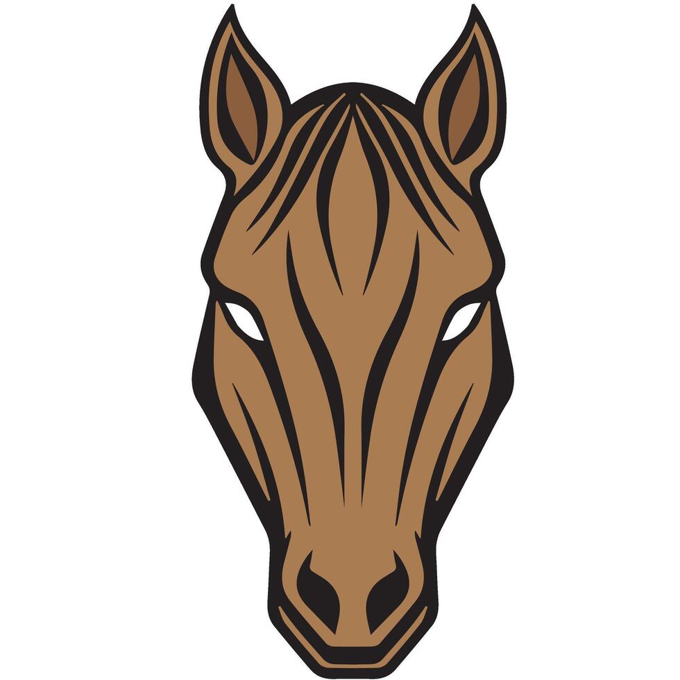 Icon Horse Head Logo Mascot vector