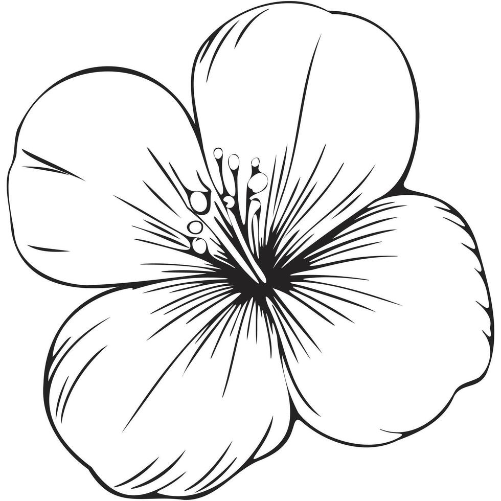 Simple Monoline Beauty Aesthetic Flower vector