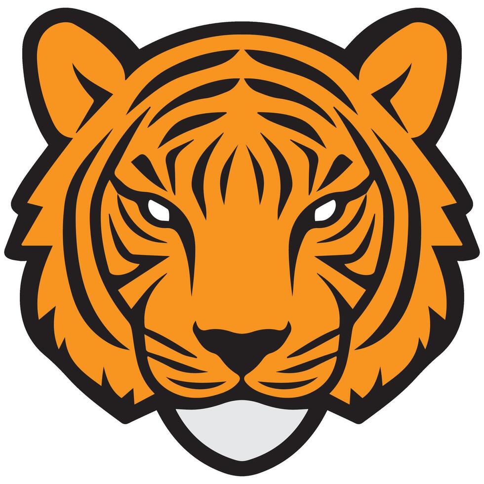 Icon Tiger Head Logo Mascot vector
