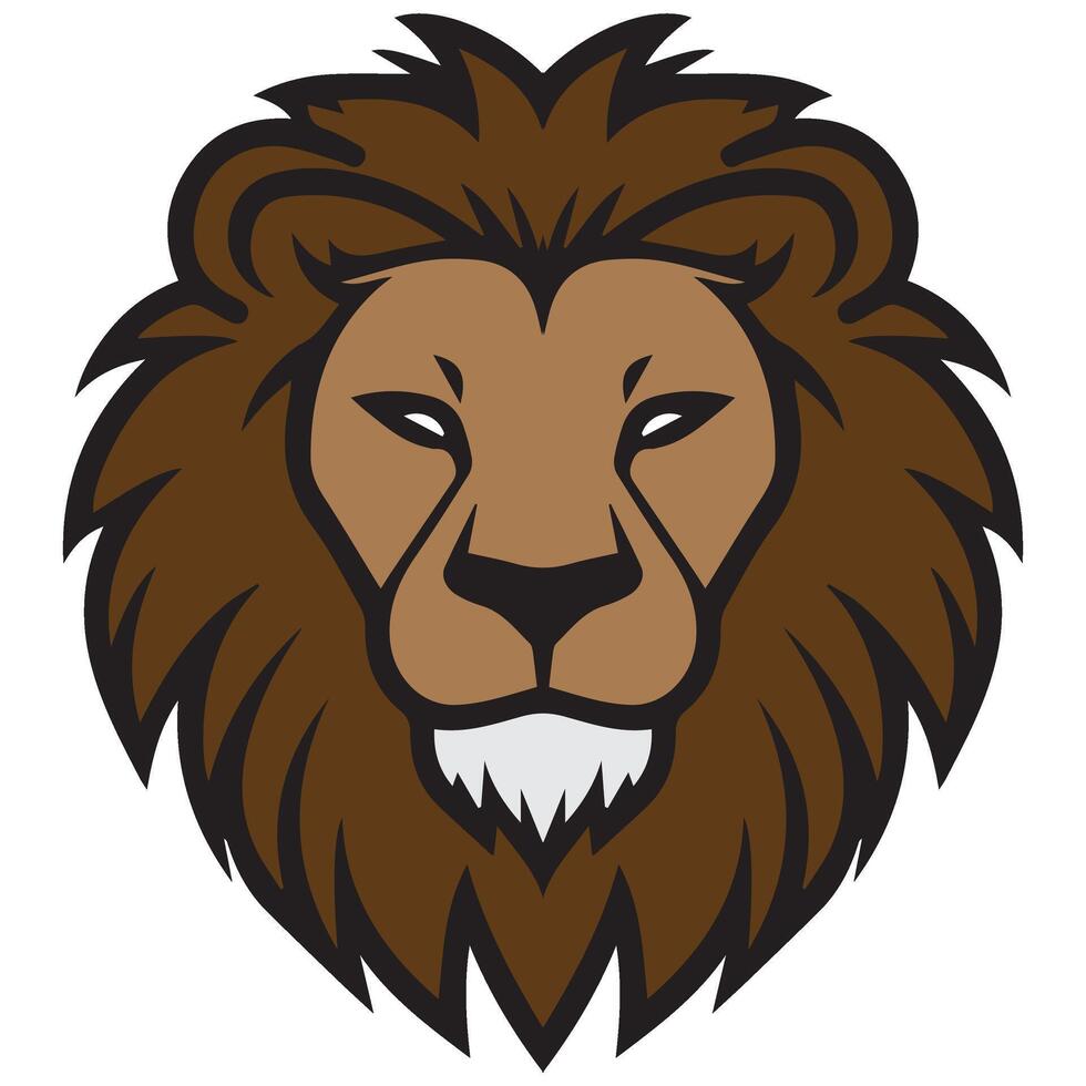 Icon Lion Head Logo Mascot vector