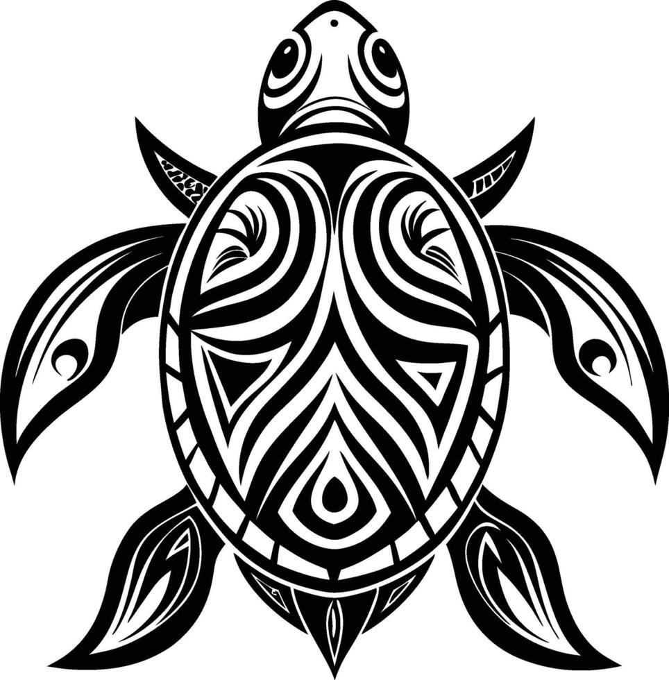 Tortoise abstract line art vector
