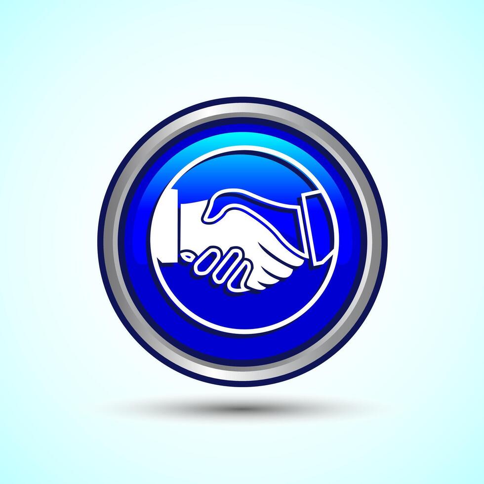 Hand Shake Icon Button Design Illustration vector