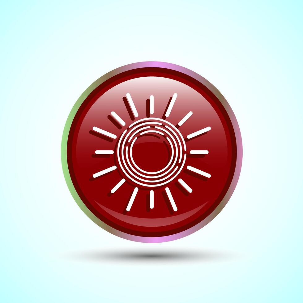 Sun Icon Button Design Illustration vector