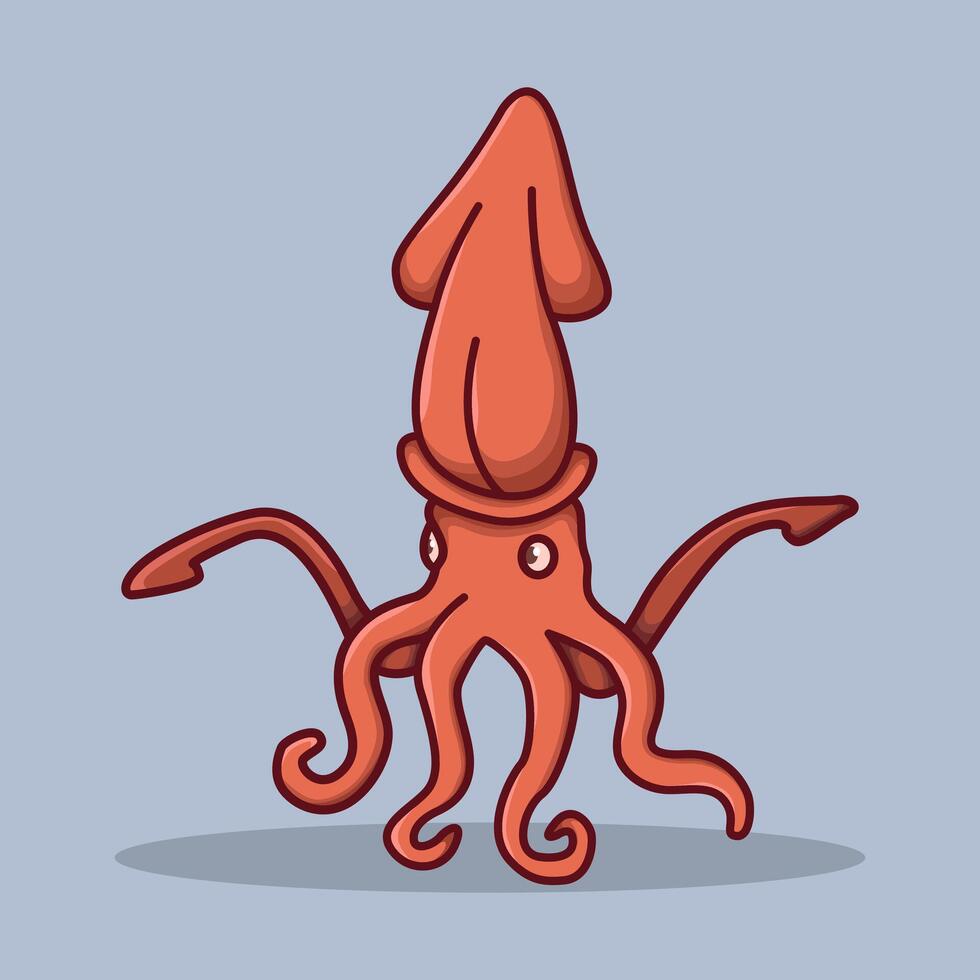 design Ocean Squid vector