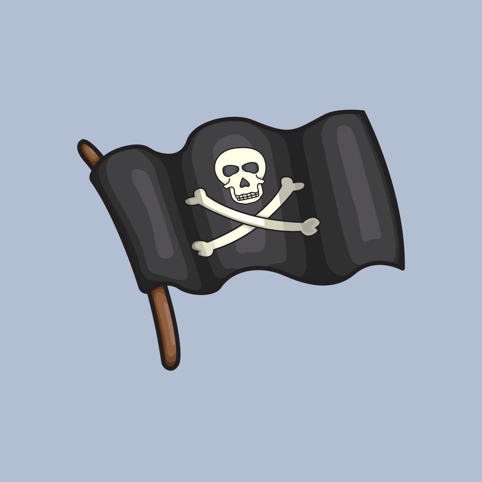 irate Flag Cartoon design illustration and icon for website, digital and print vector