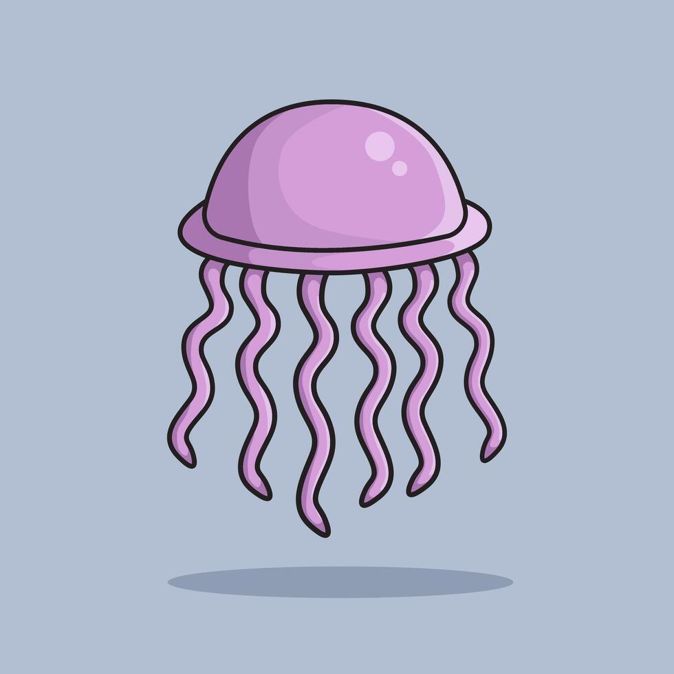 Ocean Jellyfish Illustration vector