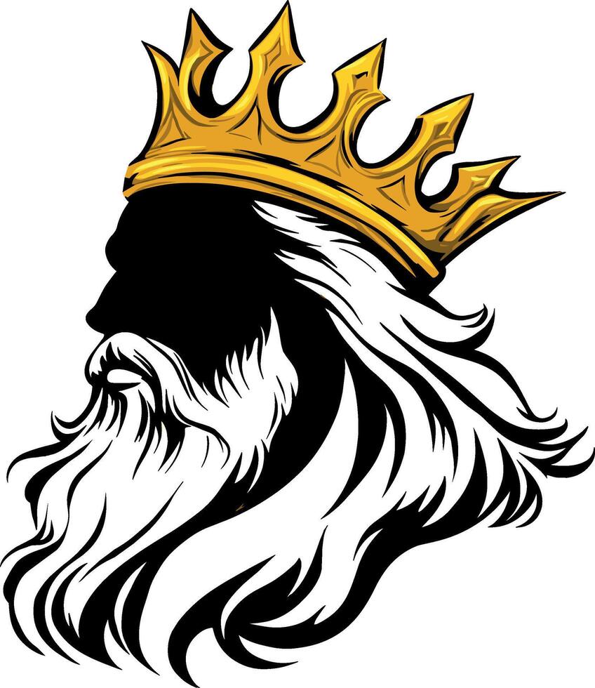 King and crown vector
