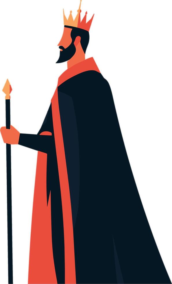 King Flat Illustration vector