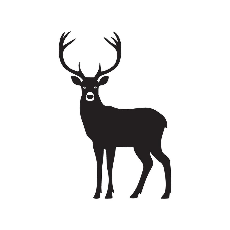Dear illustration, silhouette. vector
