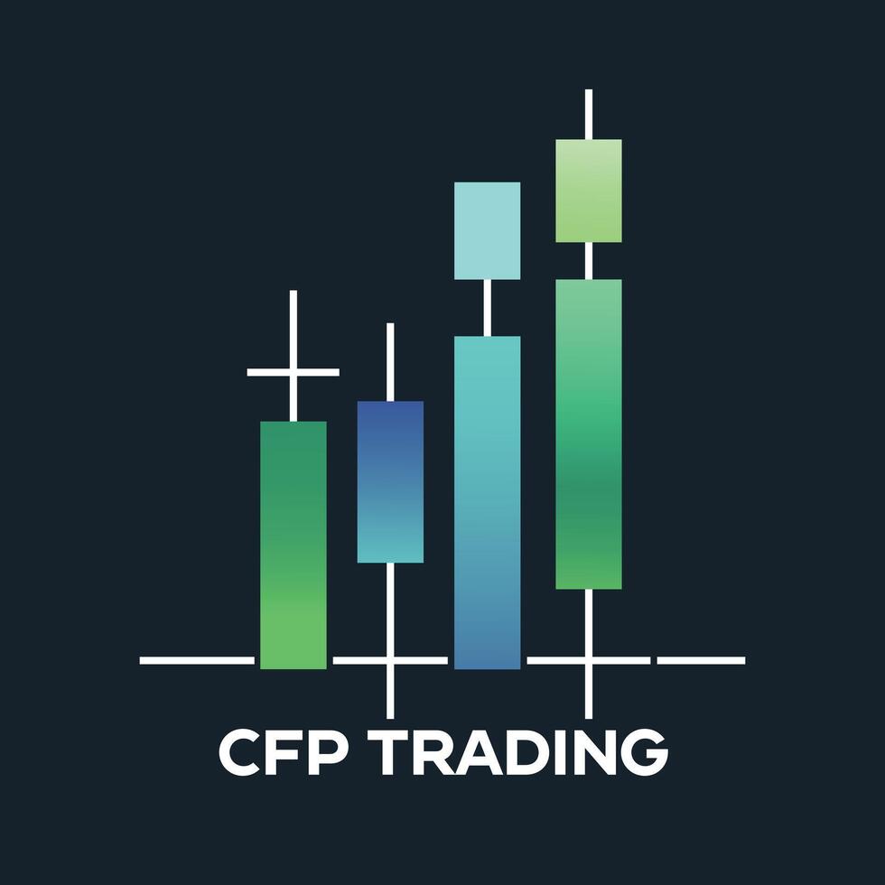 A trading logo and icon vector