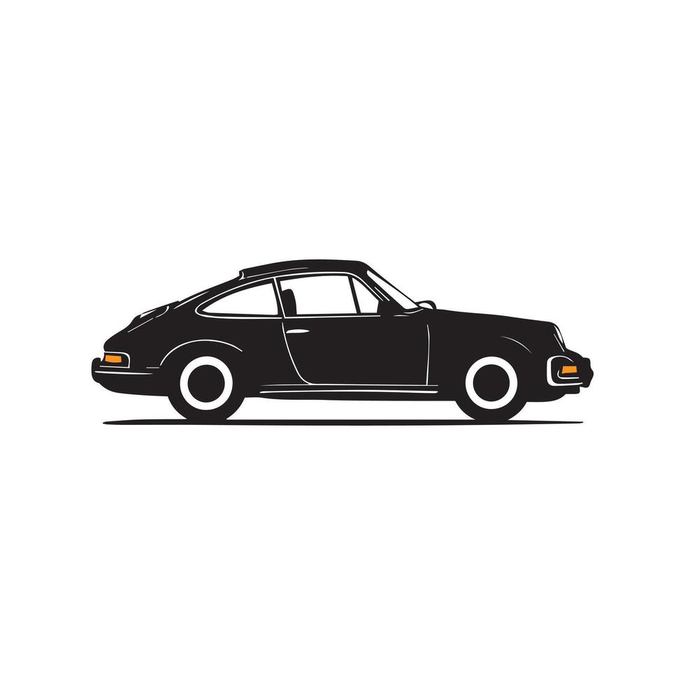Car eps template, stylized silhouette vector