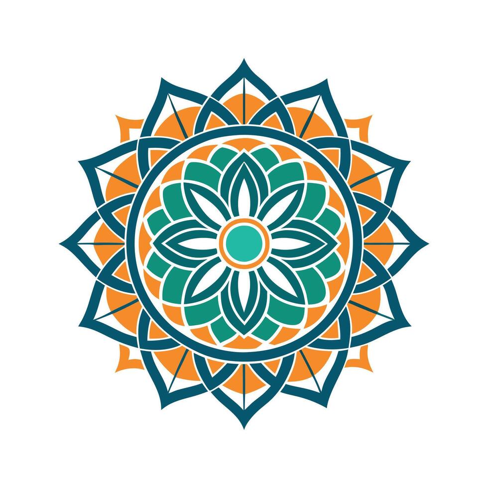 Colorful Mandala Design and Colorful Mandala With Floral Ornament vector