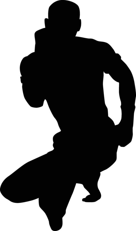 Muay thai fighter silhouette vector