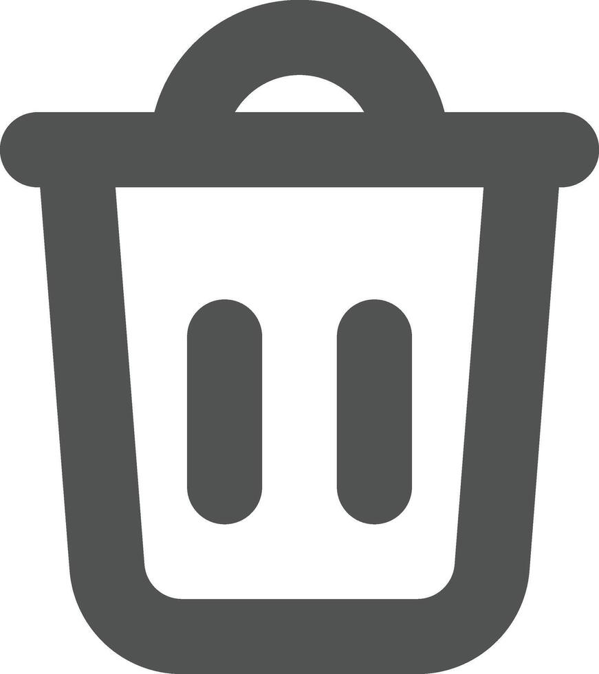 Delete icon bold outline style vector