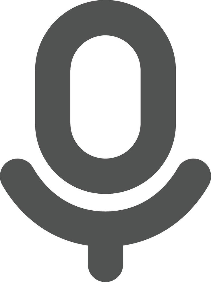 Microphone icon bold outline style vector
