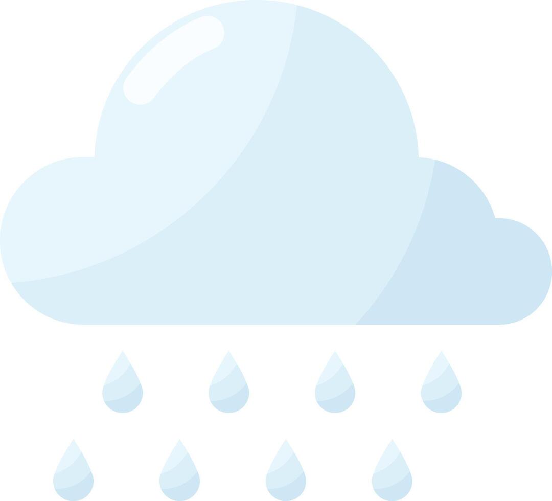 Cloud and rain icon vector