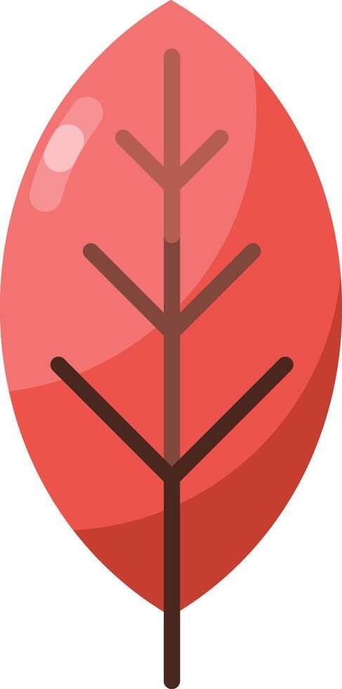 Red autumn leaf icon vector