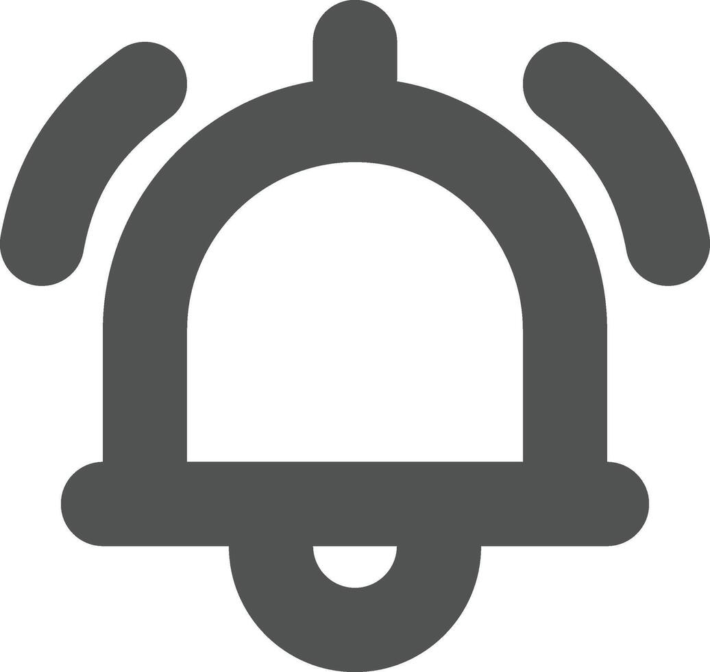 Bell ringing icon bold outline style vector