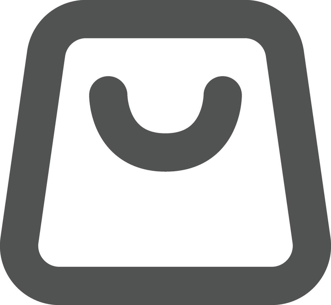 Shopping cart icon bold outline style vector