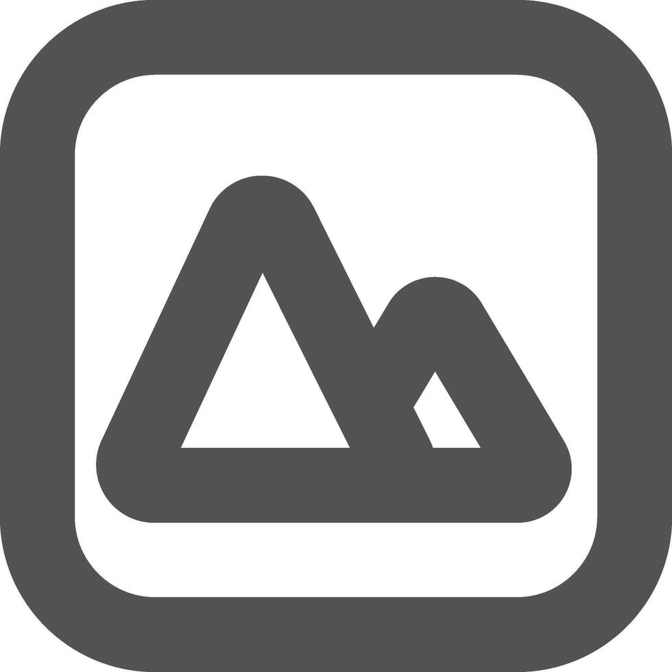 Image icon bold outline style vector