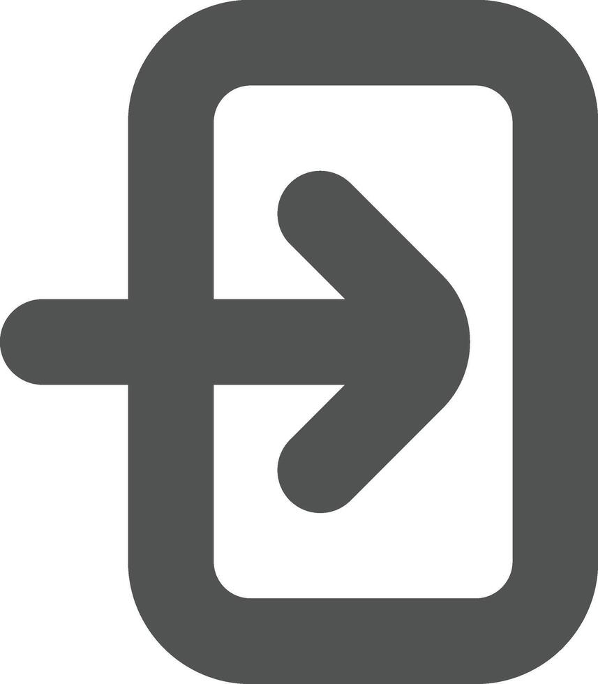 Logout icon bold outline style vector