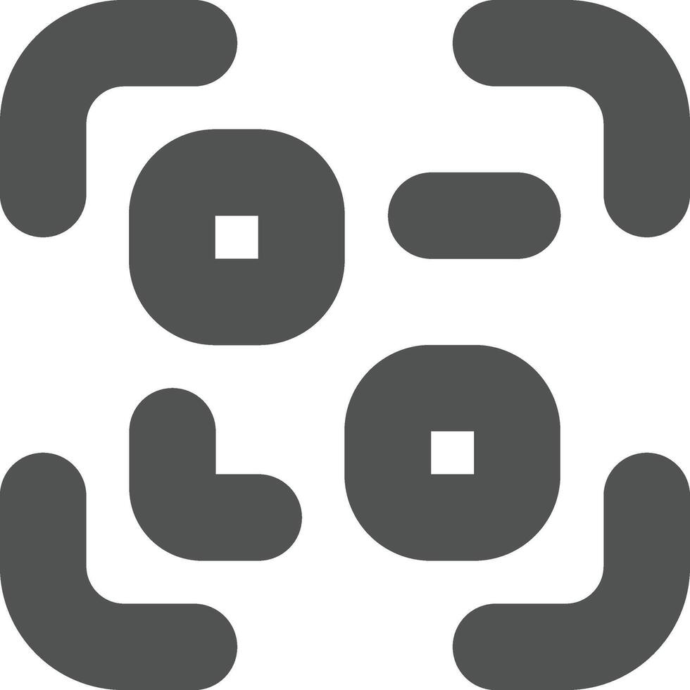 Barcode icon bold outline style vector