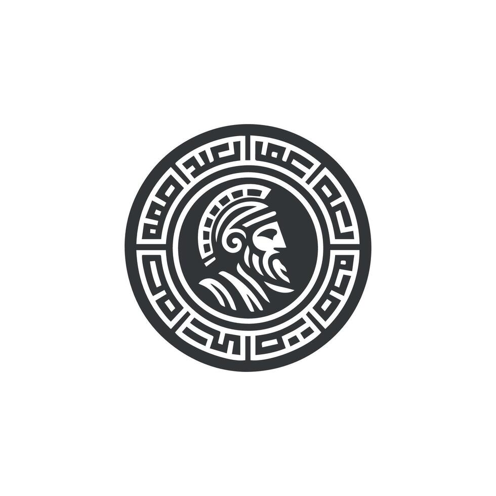 Ancient medallion logo vector