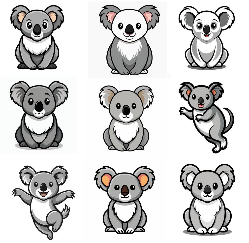 A set of Koala vector