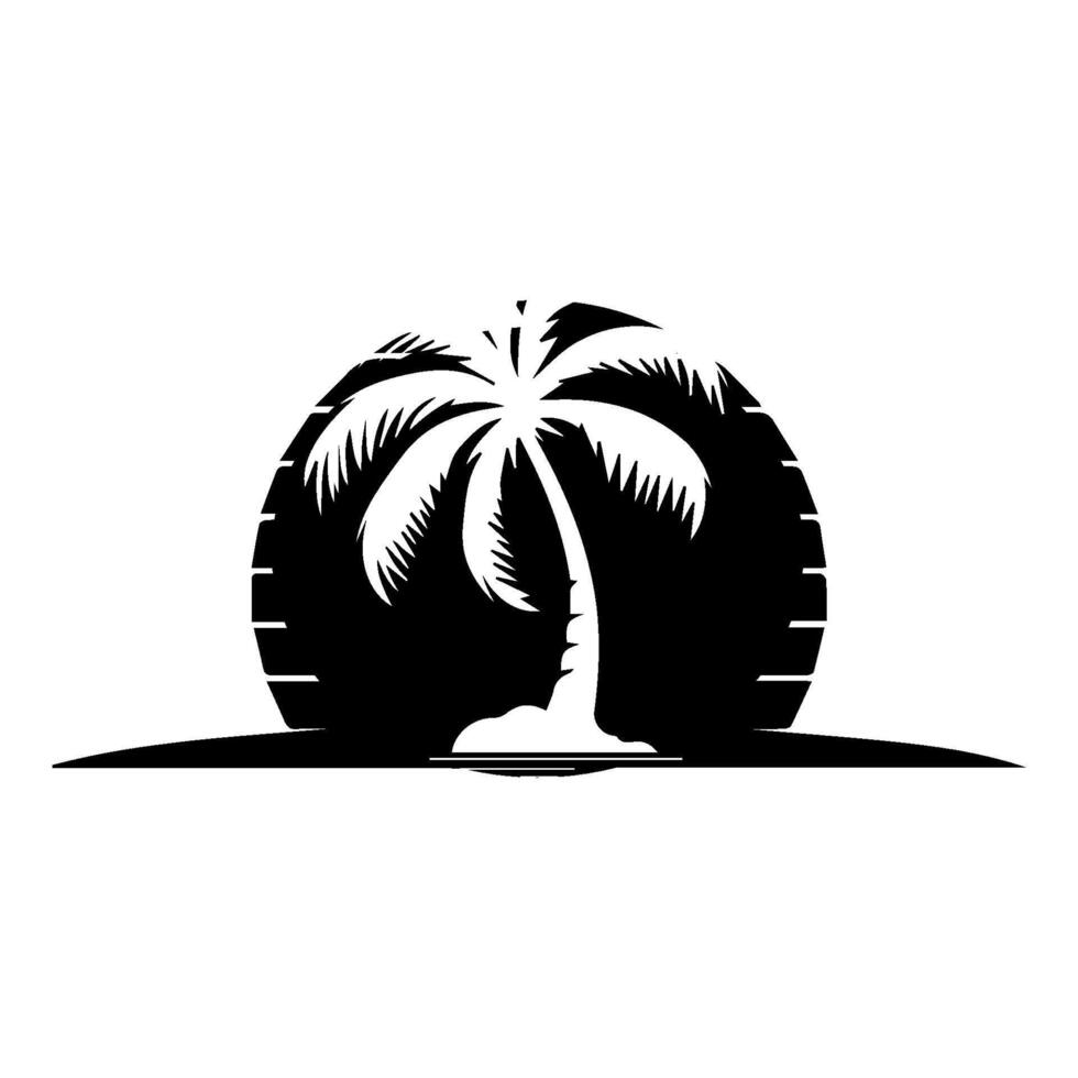 weather palm trees at night vector