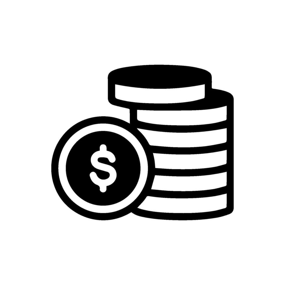 Dollar coin, simple design illustration vector