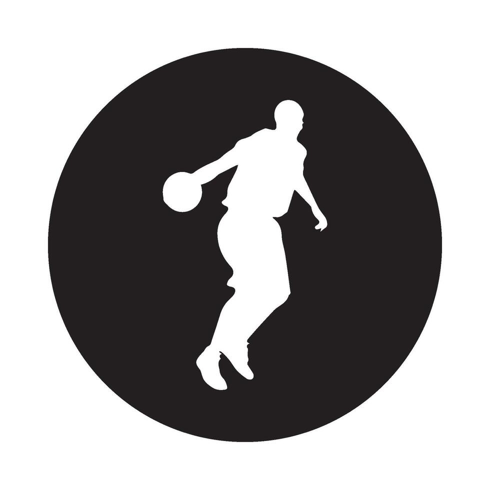 basketball shott person icon vector