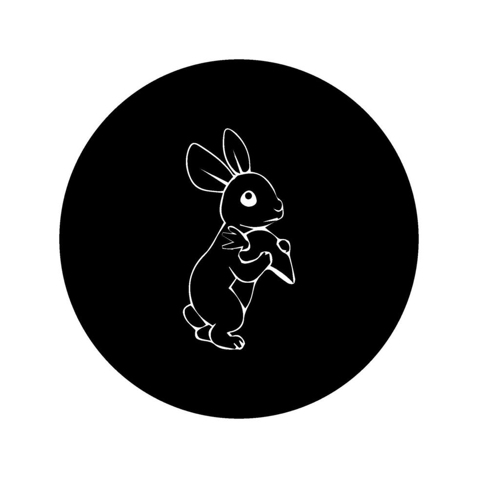 rabbit icon vectors illustration symbol design