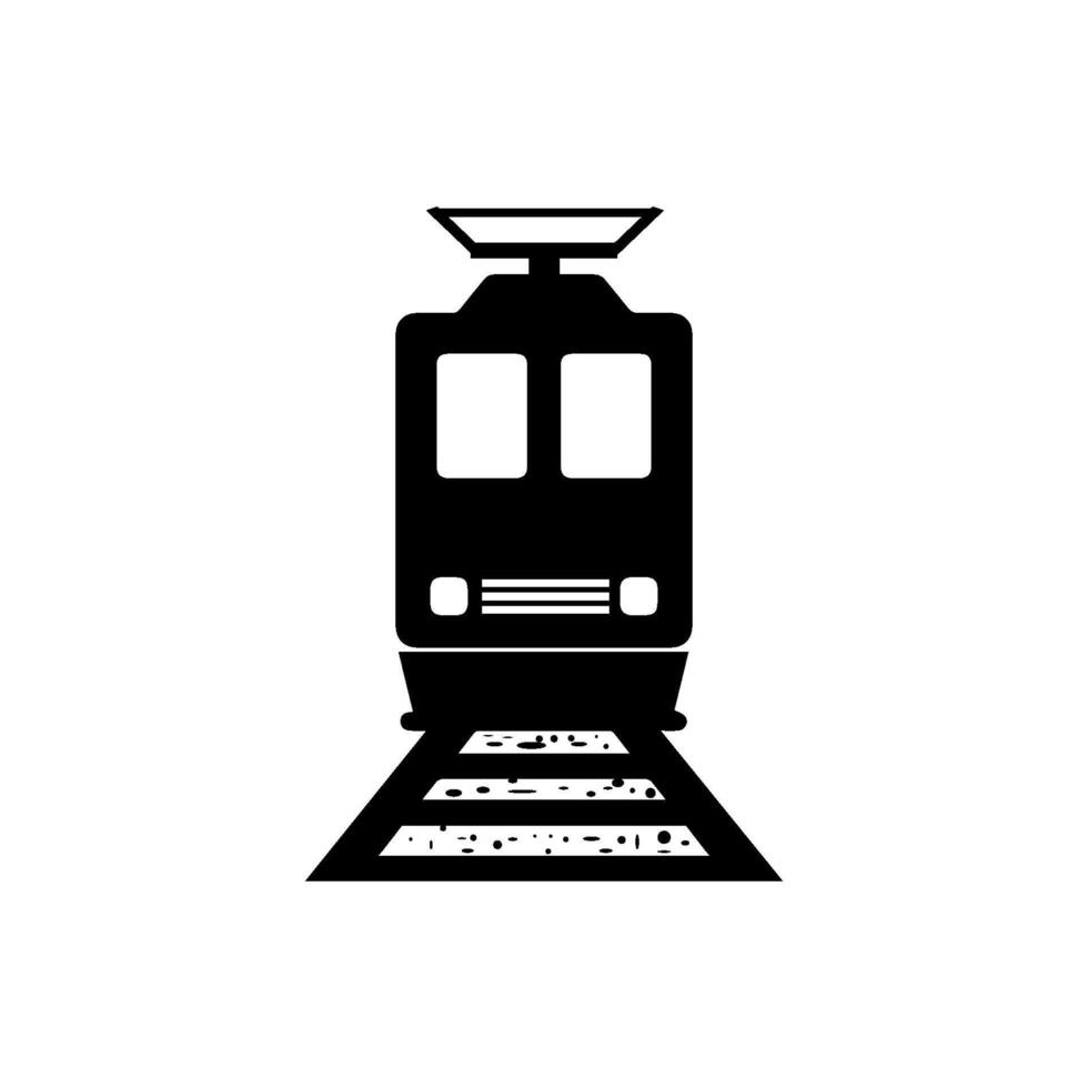 commuter train icon simple line design vector