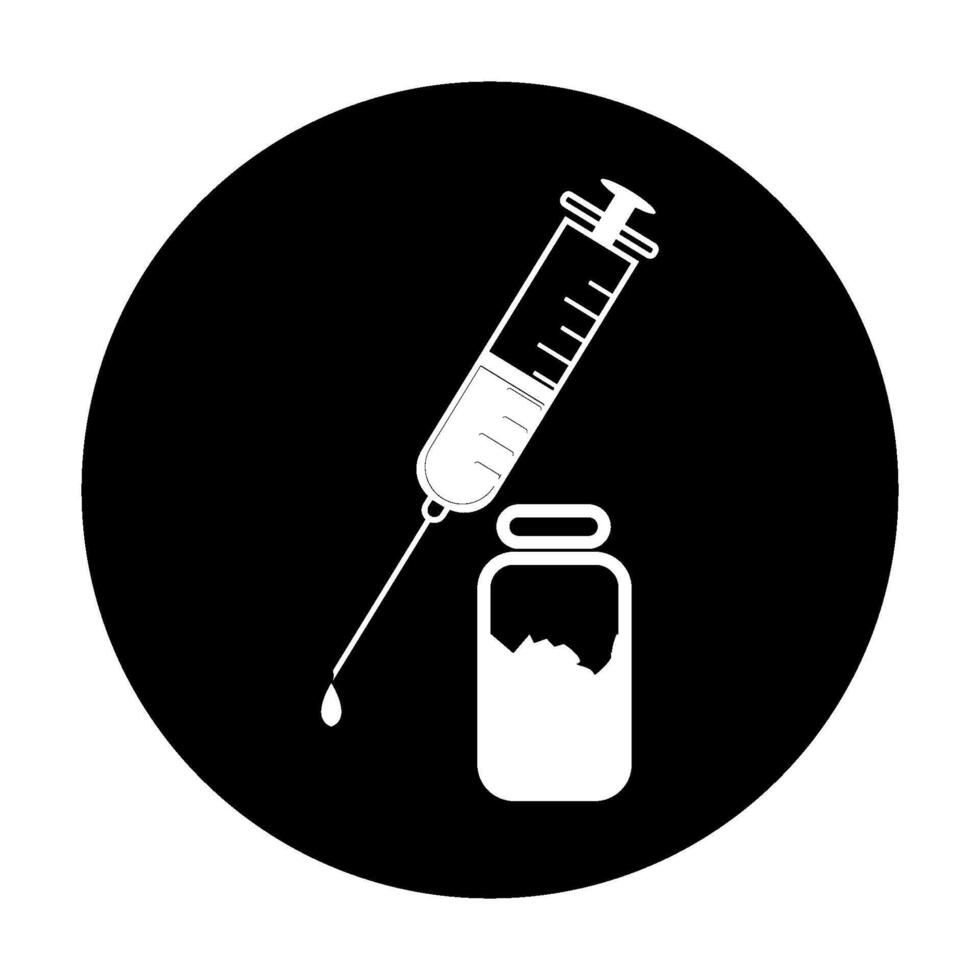 injection and medicine icon vector