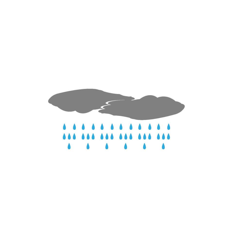rain and cloud icon vectors illustration