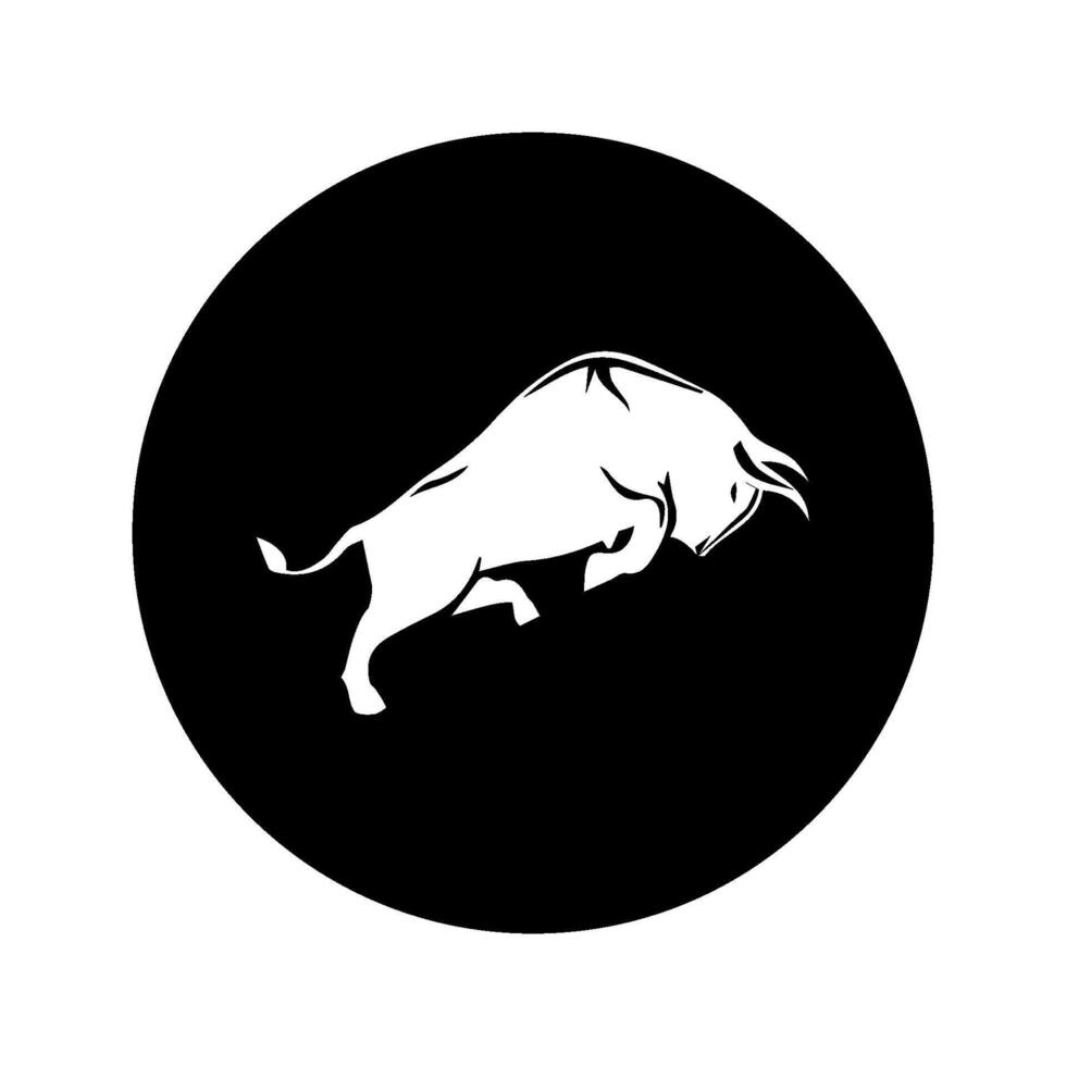 Cow graphic icon. Cow black silhouette isolated on white background. illustratio vector