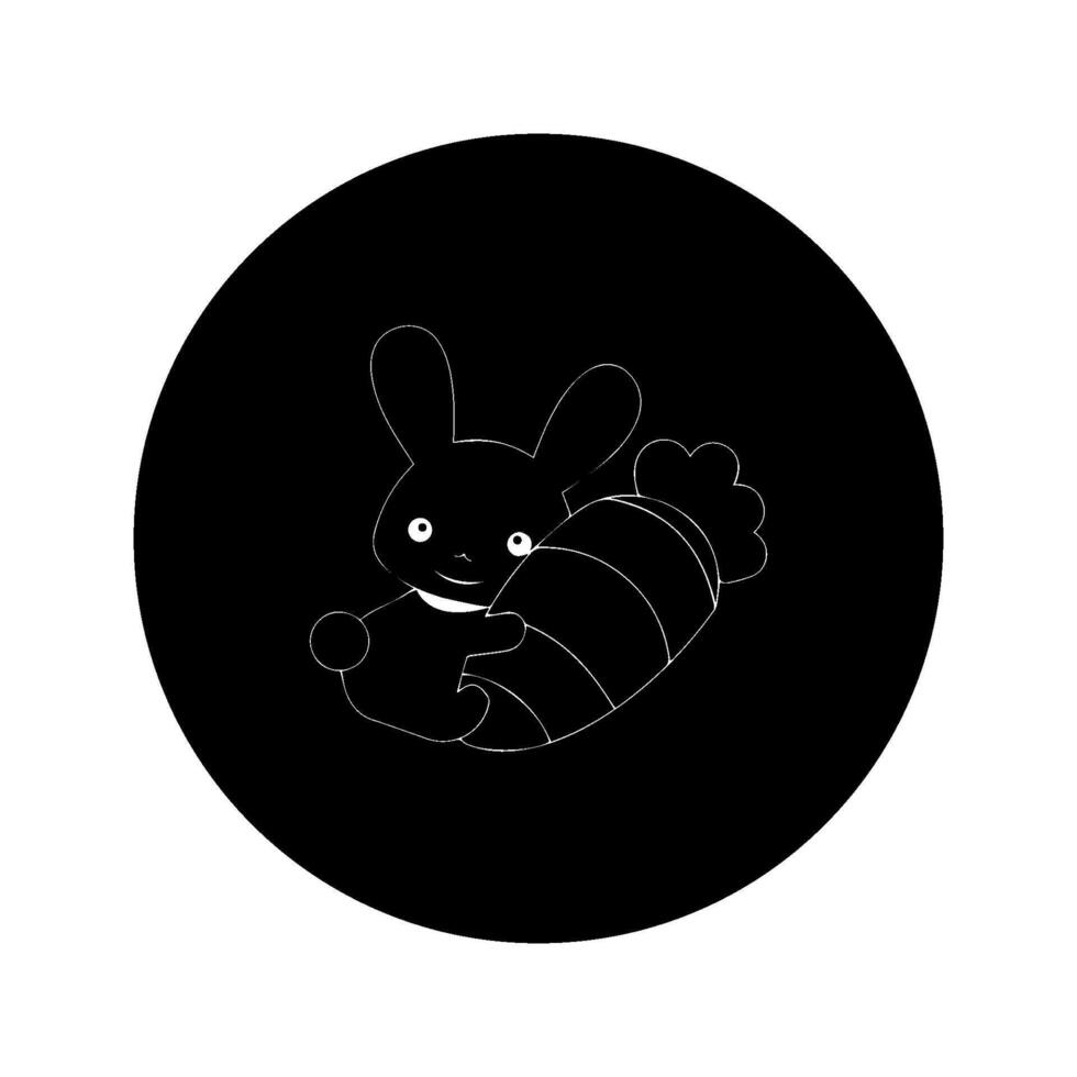 rabbit icon vectors illustration symbol design