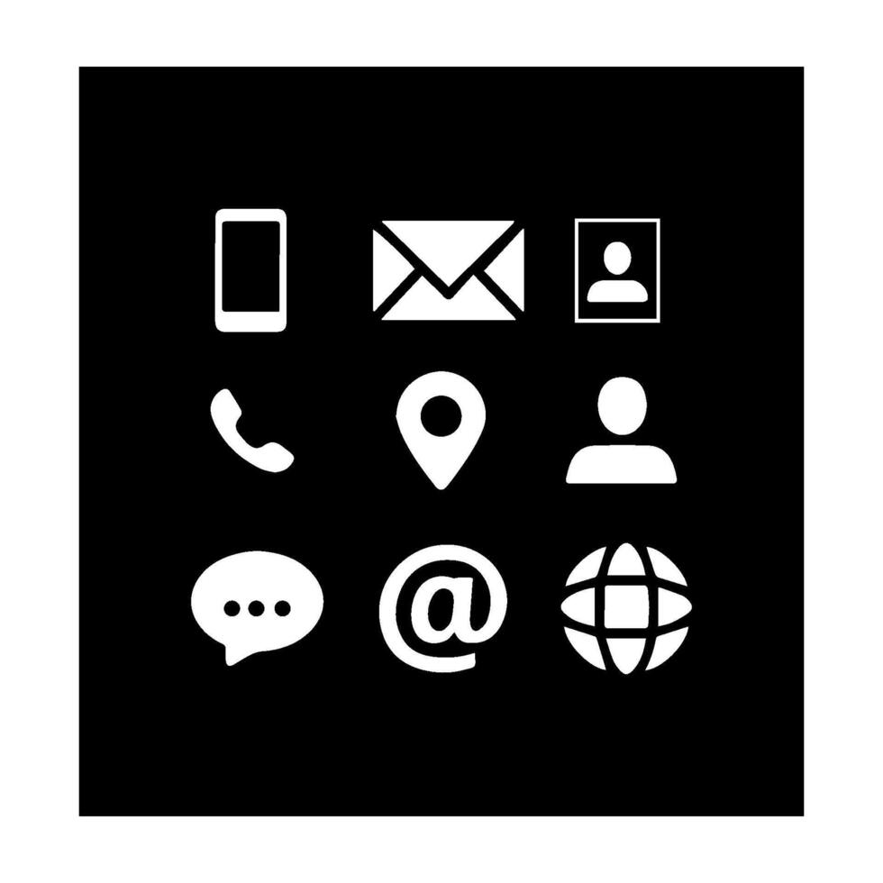 contact icon set, vectors illustration