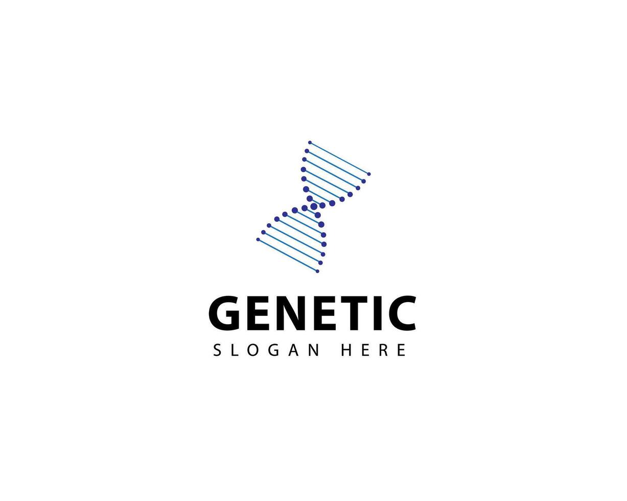 illustration graphic of genetic dna logo and icon good for science, research, technology, biology icon vector
