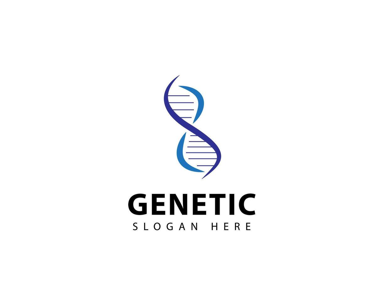 Creative Genetics icon logo design illustration. DNA Helix symbol logo design. icon logo for science, research, and biology vector