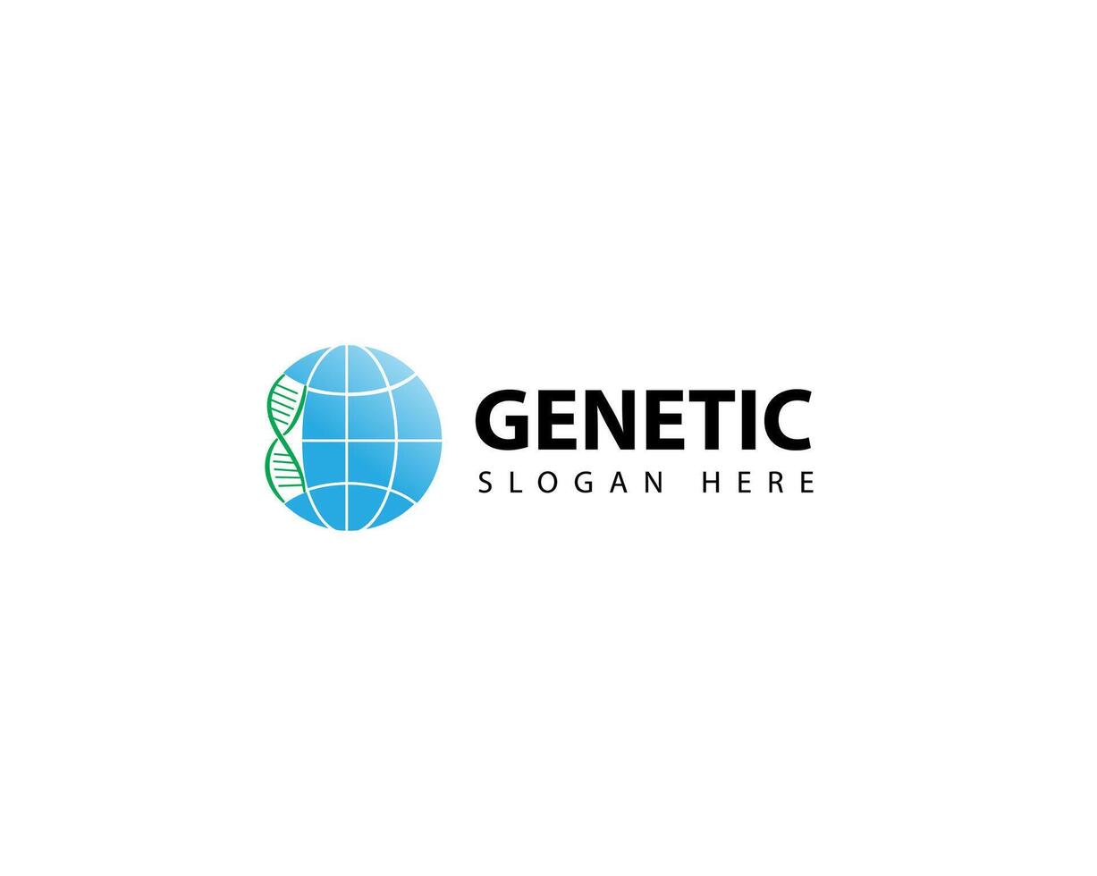 DNA logo design template.icon for science technology.genetic symbol vector