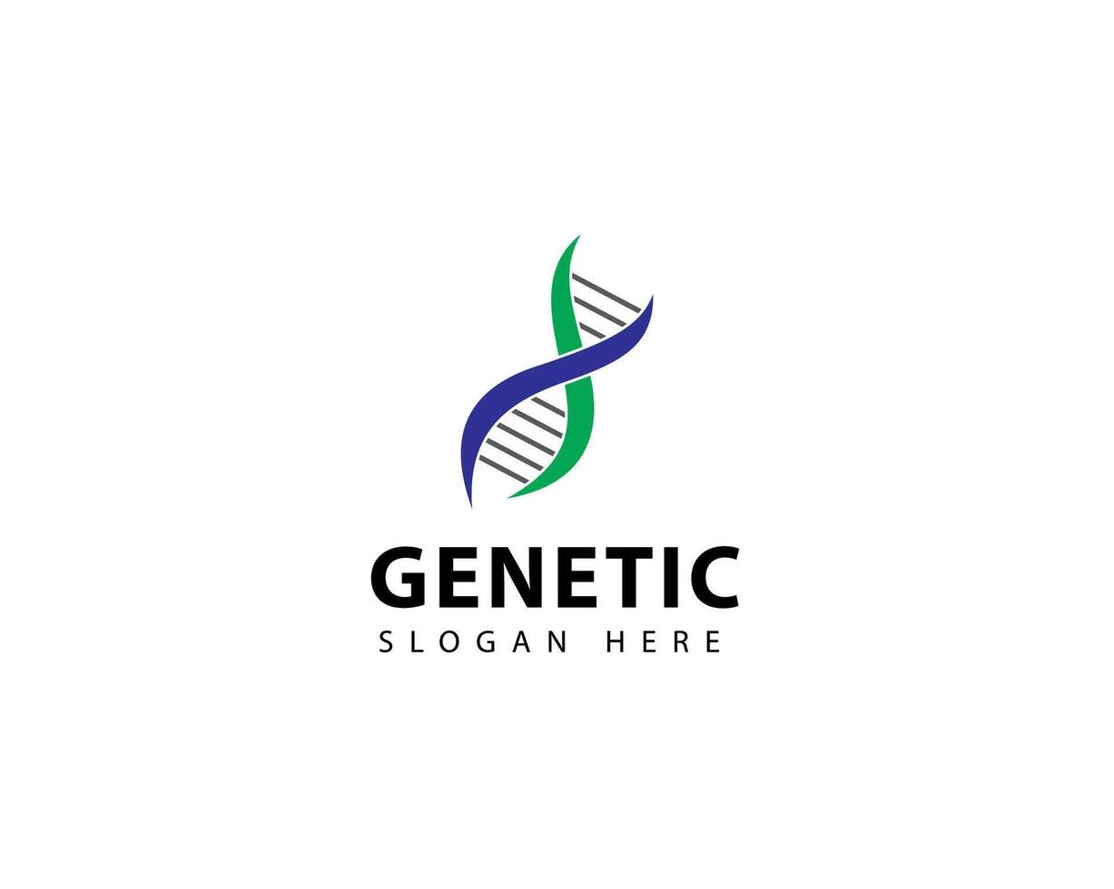 Creative Genetics icon logo design illustration. DNA Helix symbol logo design, icon logo for science, research, and biology vector