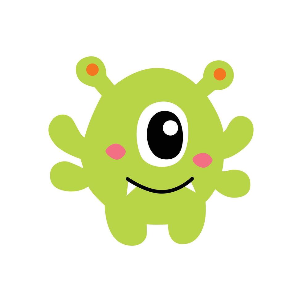 CUTE GREEN MONSTER vector